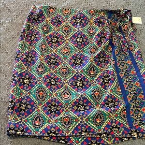 Colorful Geometric Patterned Skirt